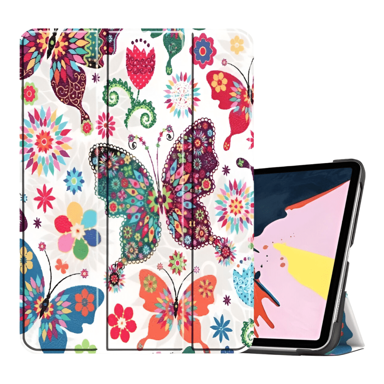 NIKCORP Zaštitna preklopna maska iPad Air 4/5 10.9", uzorak leptira i cvijeća